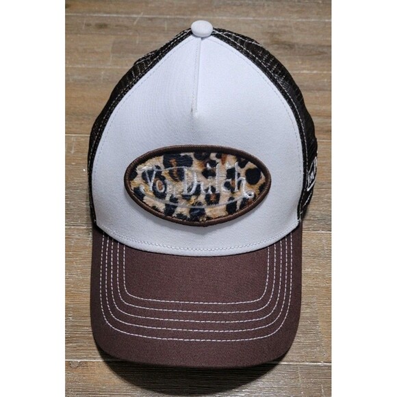 Von Dutch Trucker Hat Snapback Cap Animal Print Brown White Old School main image 2